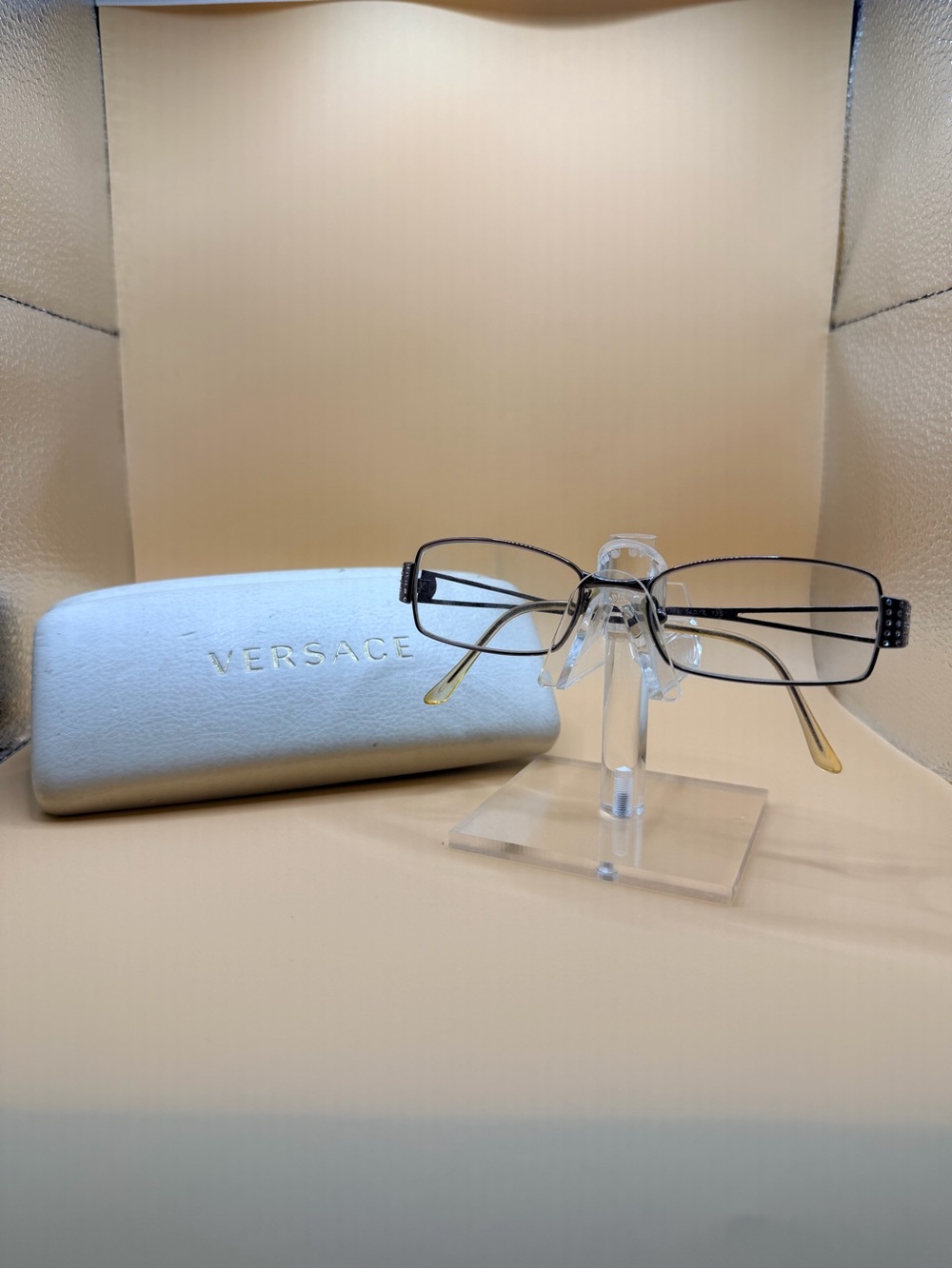 Versace Eyeglasses Purple with Crystal Embellishments
